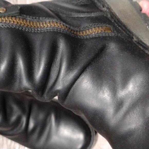 Fly London Black Leather Lined Zip Moto Ankle Boots. Size 10.5 - Picture 9 of 14